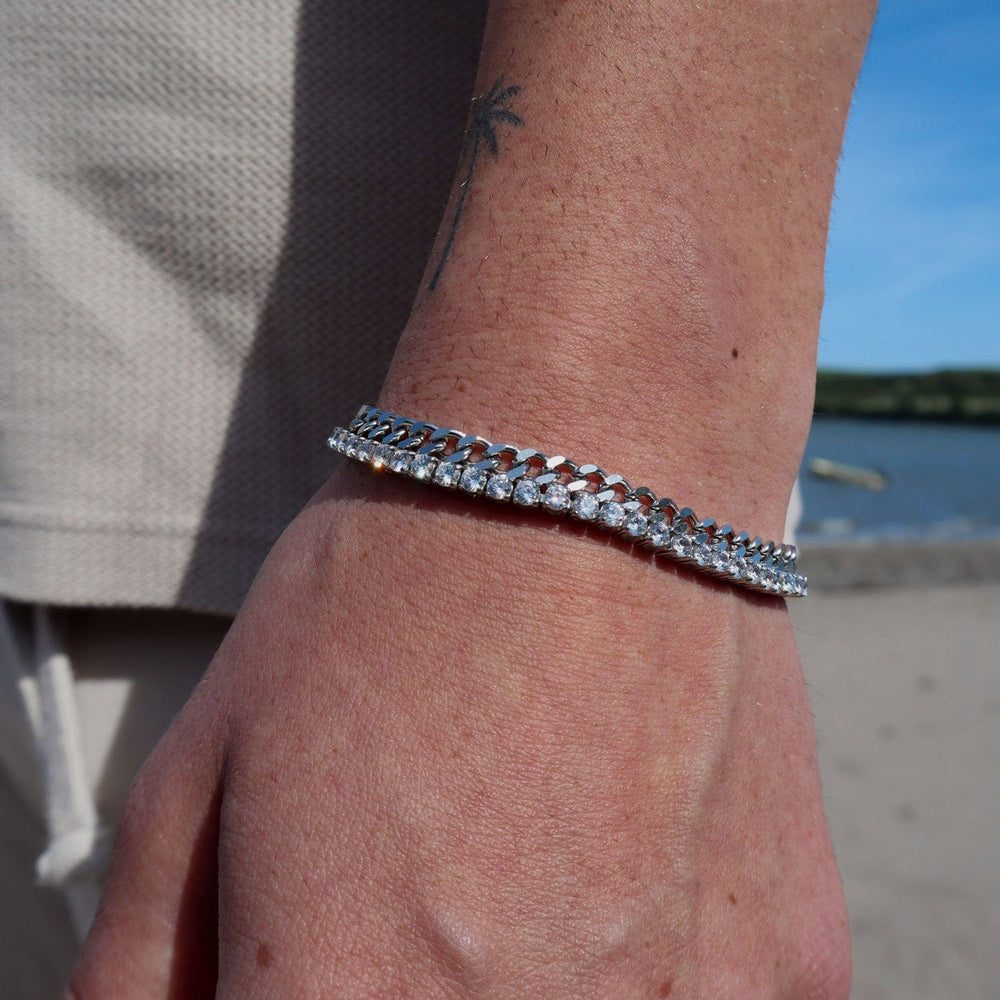 3mm Tennis + 4mm Cuban Bracelet Set | Premium Bracelet Set | GASPER.CO