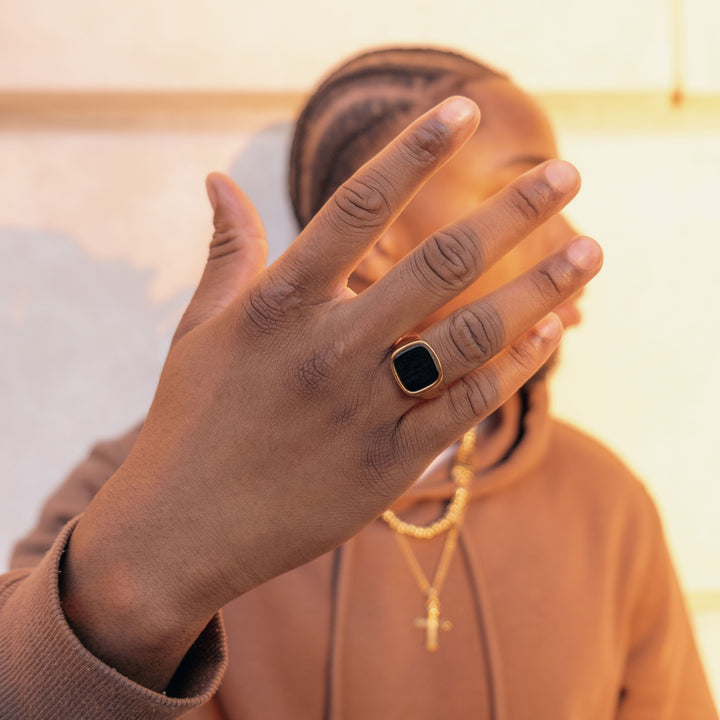 Square Onyx Ring | Premium Ring | GASPER.CO